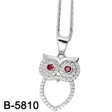 Personalized Design Owl Silver Jewelry Pendant (B-5810)